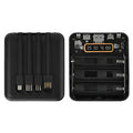 Transparent Power Bank Case 3x18650 Battery Box with Cable DIY Charging Treasure No Need Soldering with Digital Display