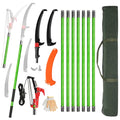 30ft Manual Pole Saw, Lightweight Tree Trimmers Long Handle Pruner Set, Sharp Steel Blade And Scissors Pole Saw For...
