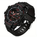SANDA Men's Dual Display Sports Digital Watches Alarm Clock Day Weeks Multi-functional Luminous Wrist Watch
