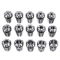 Machifit 15pcs ER11 1mm to 7mm Spring Collet Set  Collet Chuck for CNC Milling Lathe Tools