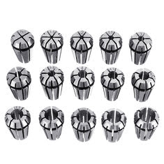 Machifit 15pcs ER11 1mm to 7mm Spring Collet Set  Collet Chuck for CNC Milling Lathe Tools