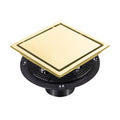 6 Inch Square Shower Drain With 2-in-1 Flat & Tile Insert Removable Cover, 304 Stainless Steel With Flange And Hair...