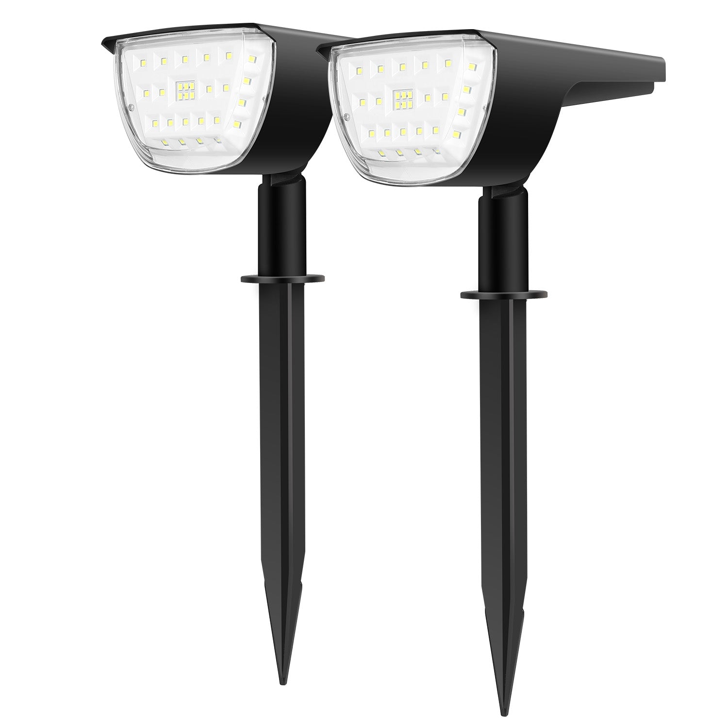 2Pcs 32 LEDs Solar Landscape Spotlights For Garden IP65 Waterproof With 3 Modes For Yard Garden Driveway Porch...