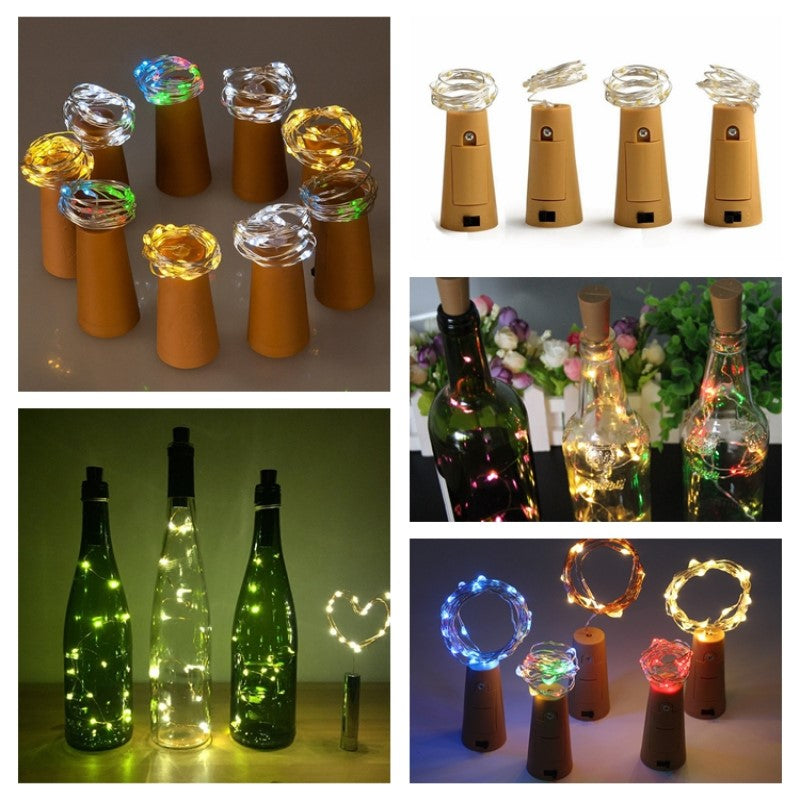 Wine Bottle Lights String 2M 20leds Christmas Decorations Copper Wire String Led Garland Lights Decor Wedding...