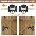 Both Side 50mm Long Throw Gate Lock,Heavy Duty Stainless Steel Gate Lock Door With 5 Keys For Wooden Garden Gates,...