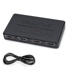 4K HDMI Splitter 1x4 HDMI Distributor Splitter 1 in 4 out Amplifier Video Splitter Converter for PC Laptop TV Monitor Projector