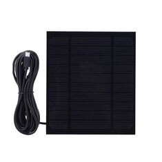 3.5W 5V Solar Panel Charger Micro USB 150x130mm Monocrystalline 22% High Conversion Efficiency Portable Solar Charger for Fans Lights Cameras