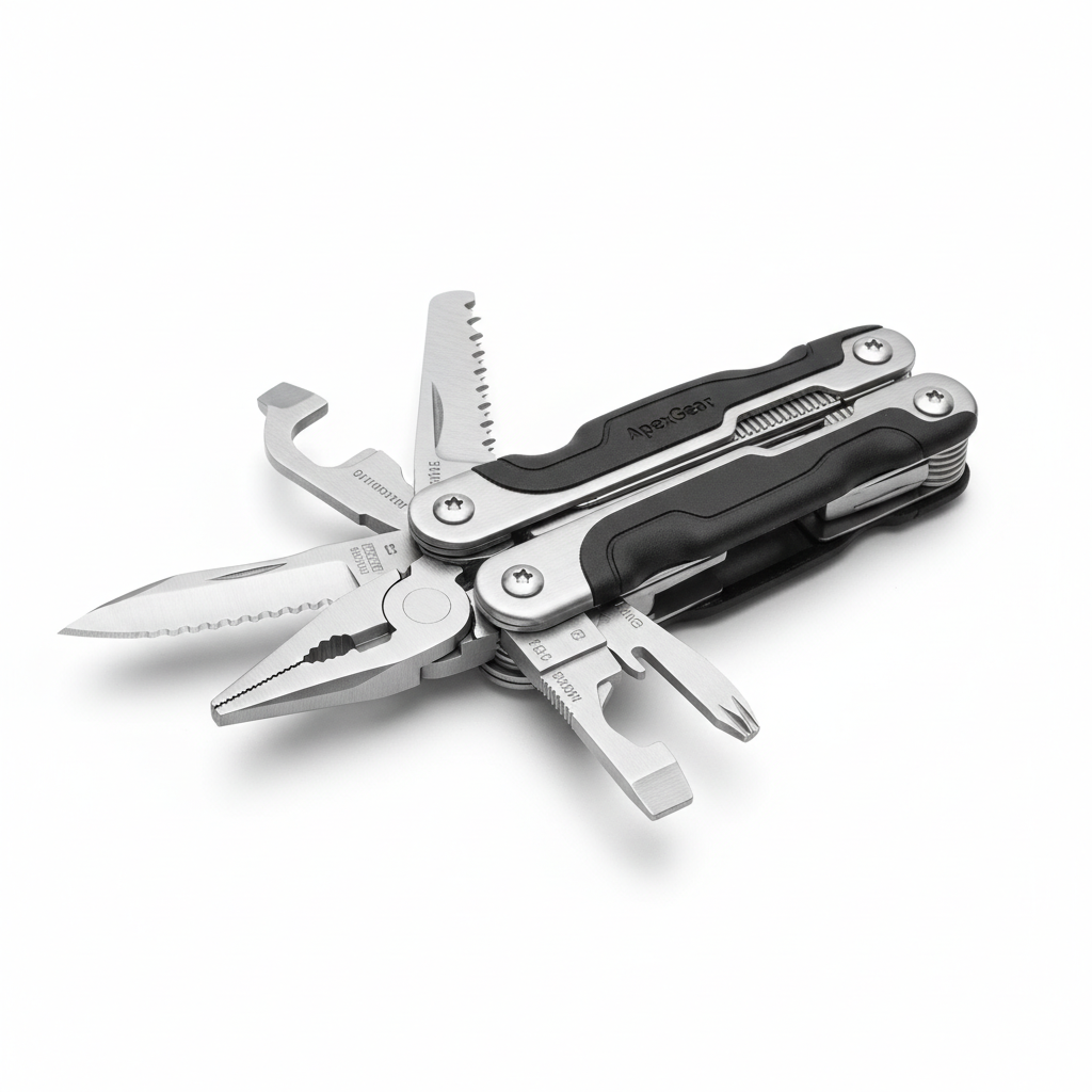ApexGear 'TrailMaster' Multitool mit Werkzeugen und Snacks