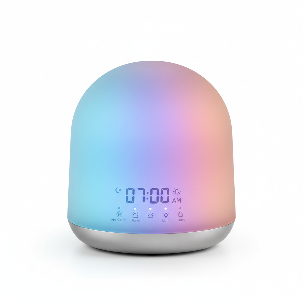 Smart RGB Lichtwecker im Schlafzimmer