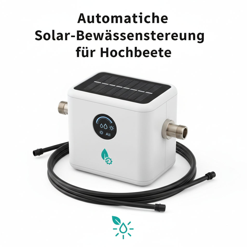 Automatische Solar-Bewässerungssteuerung in einem Hochbeet