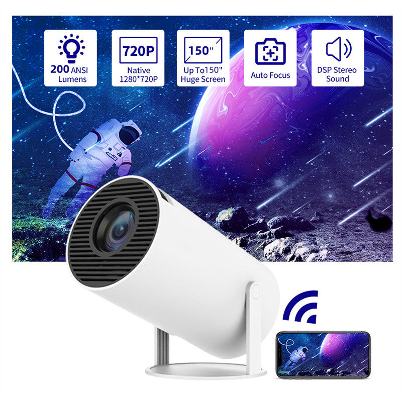 Portable Projector Small Straight Projector For Home Use 180 Degrees Projection Angle Automatic Focus Home Video...