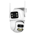 3K 6MP Dual Lens Outdoors WiFi Security Camera HD Night Vision Motion Detection Auto Tracking Waterproof Siren Alarm Push ICSEE APP Remote Viewing Surveillance Cameras