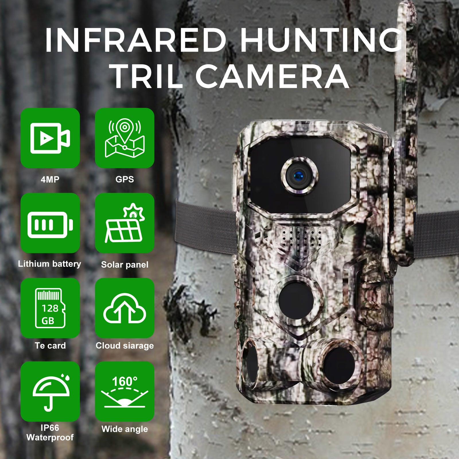 WiFi Wildlife Monitoring Infrared Night Vision Trail Hunting Camera