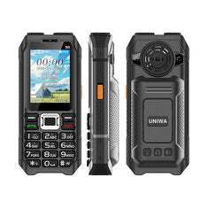 UNIWA M6000 Mini 2G GSM 2.4-inch Four SIM Card Four Standby 4800mAh Built-in Dual Flashlight 3D Large Button Power Bank Magic Sound Function One-click SOS Mobile Phone