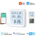 Smart WiFi Hygrometer Thermometer Sensor Indoor Temperature Humidity Monitor Works with Alexa Google Home High Accuracy Remote Control App Sync Time Display