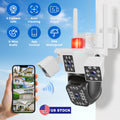1080P HD 4-Lens Security Camera 360 Degree View WiFi Pan & Tilt Surveillance Camera With Full Color Night Vision... — kaufen online Deutschland