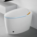 Unique Smart Toilet With Bidet Built In, Intelligent One Piece Toilet For Modern Bathroom, Auto Open Close Seat, Foot Sensor, LED Display,Night Light, Warm Water & Dryer,White