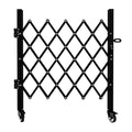 Foldable Security Gate, Expandable Safety Barrier With 360' Swivel Casters Lockable Design, Portable Mobile Rolling...