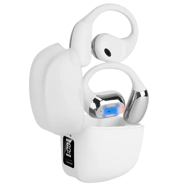 Wireless V5.4 Open Ear Earbuds With Earhook LED Display Charging Case IPX5 Waterproof 300Hrs Standby Time Touch...