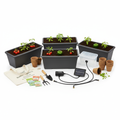 Balkon-Gemüsegarten-Starter-Kit mit Solarbewässerung