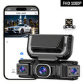 W6 Quad OBD Radar DVR Camera Dash Cam Infrared Night Vision 3.16 inch IPS HD Screen WiFi Mobile Phone Connectivity G-sensor Loop Recording Car Dashcam
