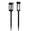 Elfeland 2PCS Solar Pathway Warm Lights Outdoor Waterproof Solar Powered Garden for Walkway Yard Backyard Landscape Lighting Decorative