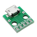 Micro USB To Dip Female Socket B Type Microphone 5P Patch To Dip With Soldering Adapter Board