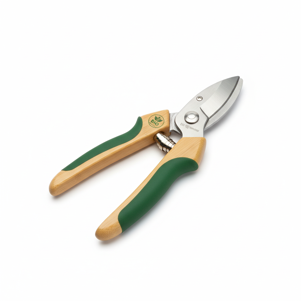 Bio-Zertifizierte Bambus-Gartenschere mit ergonomischem Griff