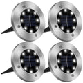 4Pcs Solar Powered Ground Light For Outdoor Garden Decoration IP65 Waterproof Buried In-Ground Lamp Decorative Path...