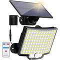 Elfeland Solar Light Outdoor 106 LED Super Bright Motion Sensor Solar Strong Power LED Garden Wall Lamp IP65 Waterproof 4 Working Modes