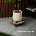 2PCs Wooden Mover Non-slip Platform Trolley Mobile Cart Wooden Tools