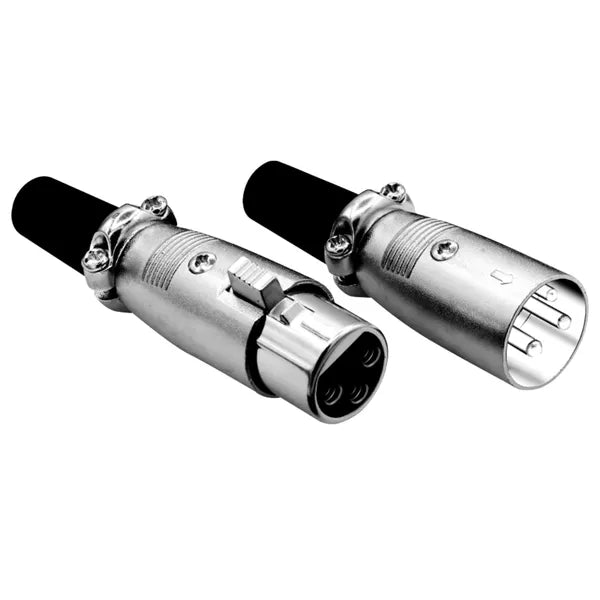 5Core XLR Connector Male Female To 1/4 Audio Jack 3 Pin Secure Mic Plug W Locking Ends