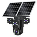 Guudgo 2MP+2MP+2MP+2MP Four Lens Solar Camera 5X Zoom 4G AOV Outdoor Security Camera 360 Degree Smart Night Vision Waterproof Camera