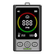 GC300 Portable Carbon Monoxide Detector Rechargeable Digital Display Carbon Monoxide Alarm Suitable for Homes Garages Offices