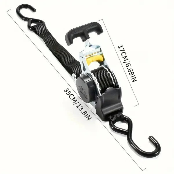 1pc Retractable Ratchet Strap, Self Retractable Tie Down Strap, 10ft Tensile Strength, 1500lbs Tensile Strength,...