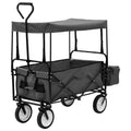 Folding Handcart with Sun Canopy