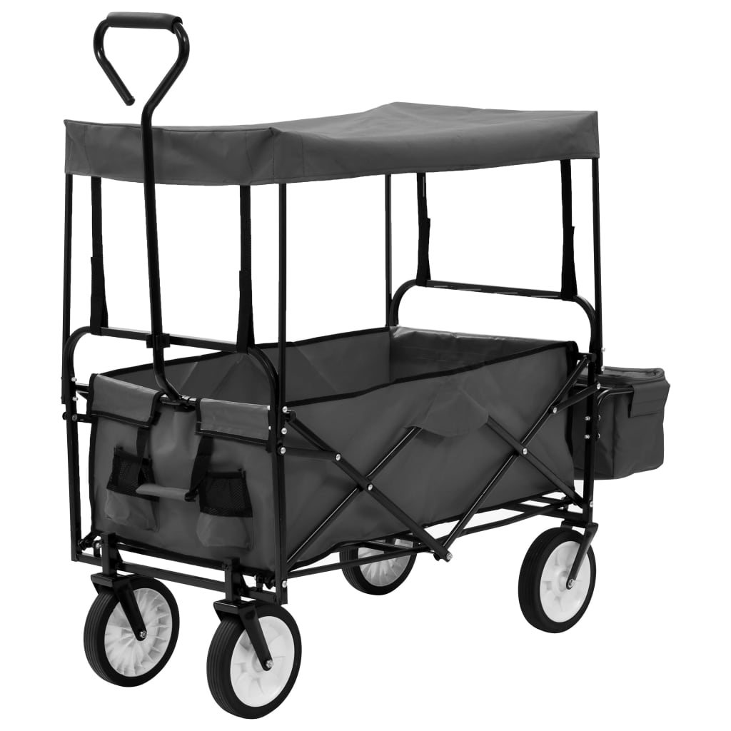 Folding Handcart with Sun Canopy