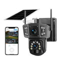 V380 Pro 6MP WiFi Solar Powered Camera 4K PTZ Color Night Vision Auto Tracking PIR Motion IP66 Waterproof Outdoor Surveillance Camera
