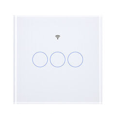 MOES WS-EU Tuya Matter WiFi Smart Light Switch Glass Touch Control Fireproof Neutral Wire Required Timing Function Voice Control with Alexa Google Assistant Apple HomeKit