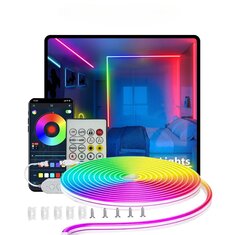 Elfeland 1/3/5m RGB Neon LED Light Strip RGBIC Waterproof Flexible 60 LEDs/m USB Powered Bluetooth App Remote Music Sync Timer Flexible Lighting Adjustments