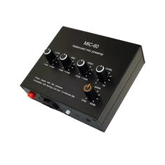 MIC-60 Balanced Mic Preamplifier Condenser Moving Coil Microphone Amplifier 48V Phantom Power 60dB Gain Low Cut Three Band Equalizer with USB and XLR Cable