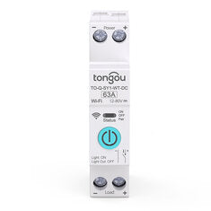 Tongou Tuya DC WIFI Smart Circuit Breaker 1P 63A DIN Rail for Smart Home Wireles