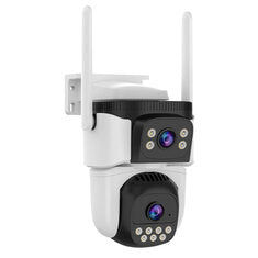 3MP Dual Lens WiFi Security Camera 360° Panorama PTZ Color Night Vision Human Detect IP66 Outdoor Indoor Wireless Surveillance CCTV Camera