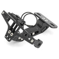 12V CNC Motorcycle Alloy License Number Plate Holder Bracket LED Lights Universal