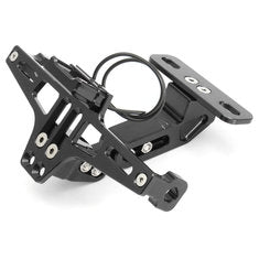 12V CNC Motorcycle Alloy License Number Plate Holder Bracket LED Lights Universal