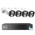 Hiseeu PK-4YHB785 5MP 8CH WiFi IP Camera Guard Viewer Security System EU Plug Human Vehicle Detection 2-Way Audio Night Vision IP67 Weatherproof