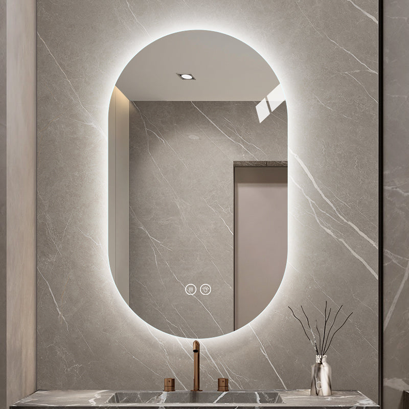 60x90cm Smart Wall Mounted LED Touch Screen Anti-fog Mirror Bathroom Mirror, Barber Shop Mirror