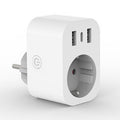 Tuya Smart WiFi Socket EU Plug with USB/Type-C Charging Port Timing Function Phone Remote Control Voice Control with Alexa Google Assistant