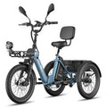[EU Direct] FAFREES F20 Mate II Electric Tricycle Cargo 48V 25AH Battery 500W Motor Top Speed 25KM/H 20*2.5inch Tires 75-100KM Max Mileage 180KG Max Load Folding Mountain Electric Bike