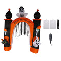 8ft Skull Ghost Inflatable Arch LED Light Indoor Outdoor Pumpkin Ghost Blow Up Archway Decoration For Home Yard Garden US Plug 100 To 120V